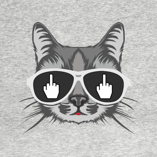 Middle Finger Cat by sqwear